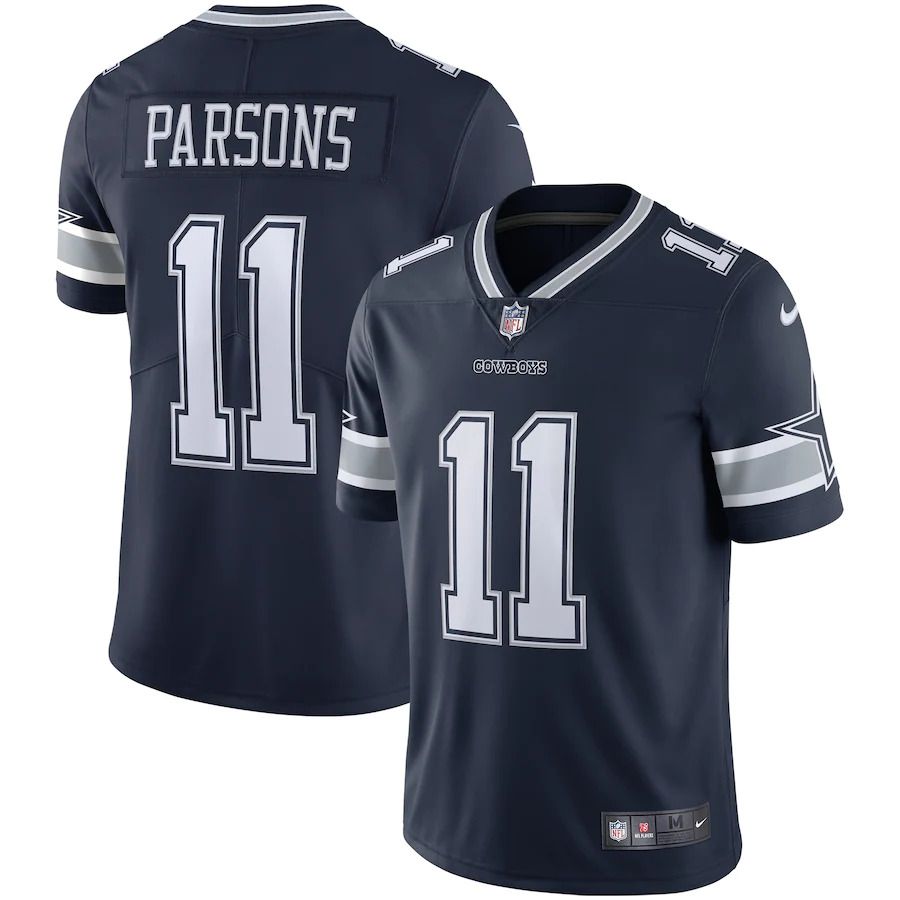 Men Dallas Cowboys #11 Micah Parsons Nike Navy Vapor Limited NFL Jersey->dallas cowboys->NFL Jersey